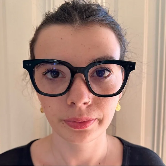 Gentle Monster South Side reading glasses with clip ons